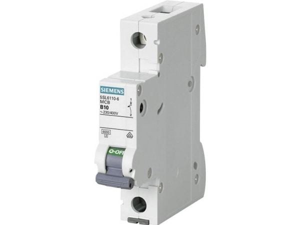 Siemens 5SL61107, Dvärgbrytare, Typ C, 6000 A, IP20, 230/400 V