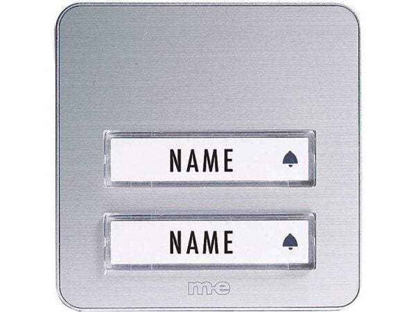 M-E MODERN-ELECTRONICS Ovikello painonappi KTA 2 Family Silver (KTA-2 A/S)