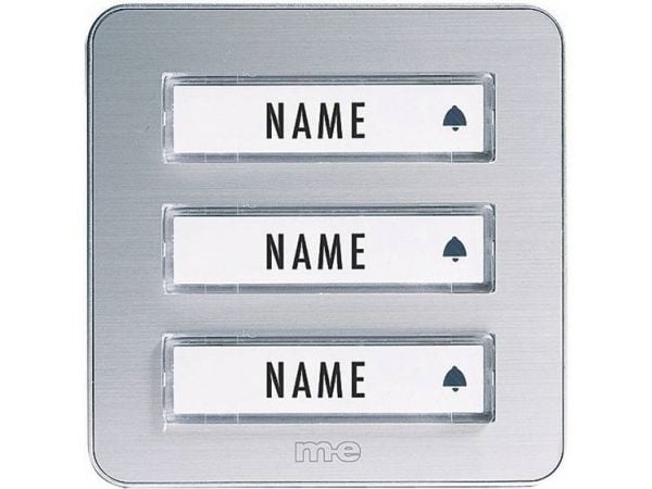 M-E MODERN-ELECTRONICS ringeknapp KTA 3 familie sølv (KTA-3 A/S)