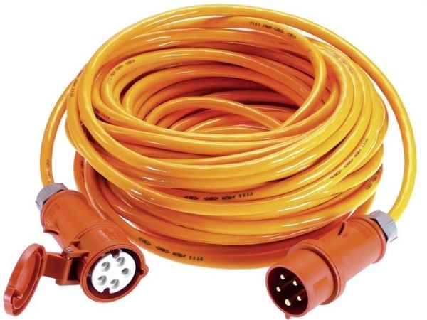 AS Schwabe förlängningskabel [CEE-stickkontakt - CEE-koppling] 16 A orange 10,00 m 59610