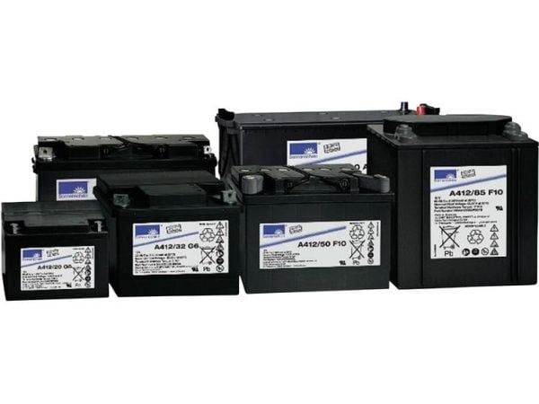 GNB Sonnenschein A412/50 G6 blybatteri 12 V 50 Ah blygel (B x H x D) 278 x 190 x 175 mm M6 skrutilkobling vedlikeholdsfritt