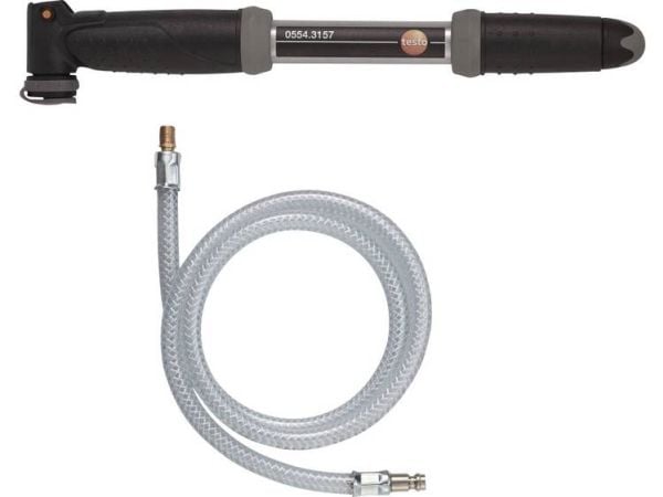 Testo 0554 3157, Handluftpump, Universal, Svart, Silver, I-grepp