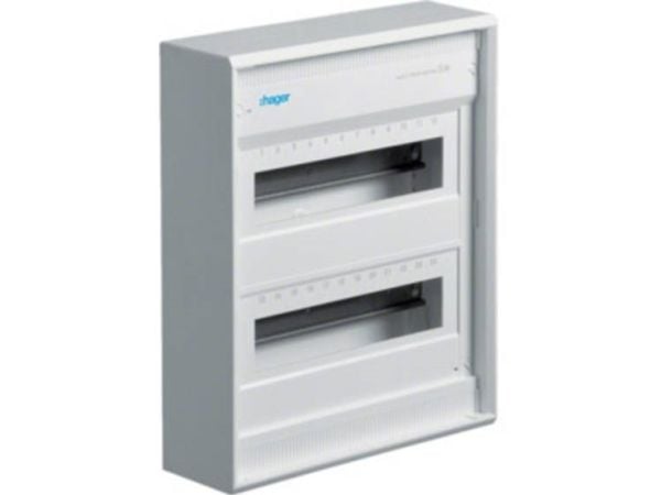 1 kpl - Hager Pieni jakokeskus, pinta-asennettava Volta IP30,2x12PLE,DIN4387 VA24CN / 248635