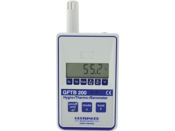 Greisinger GFTB 200 luftfuktighetsmåler (hygrometer) 0–100 % RF, duggpunkt-/muggvisning