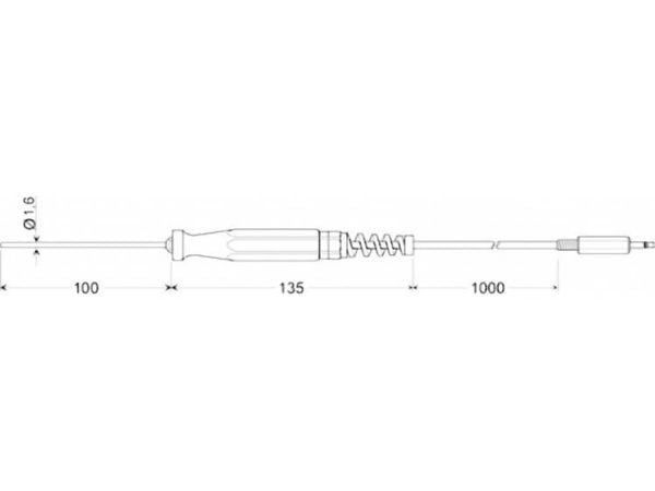 Greisinger GTF 175/1.6 Dyksensor -70 til 200 °C Anturin tyyppi Pt1000