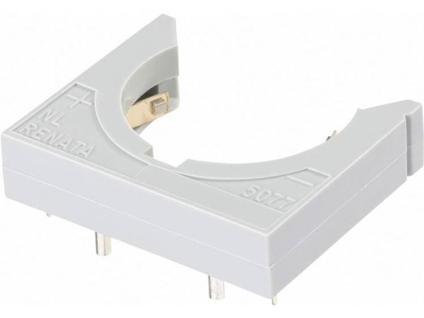 Renata 701112 knappecelleholder 1x CR 2450N, CR 2477N horisontal, gjennomstikksmontasje THT (L x B x H) 30 x 29,5 x 8,4 mm