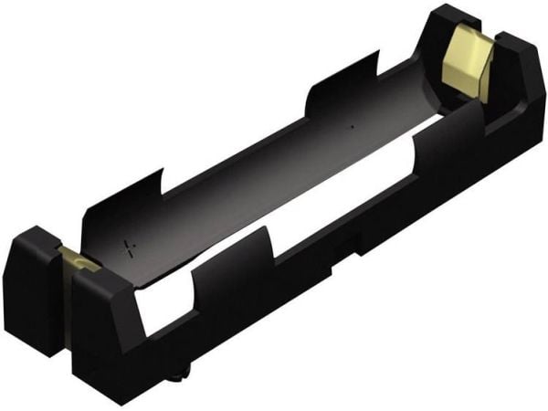 Keystone Electronics 1043 batteriholder 1 18650 gjennomgående THT (L x B x H) 77 x 20,65 x 14,86 mm