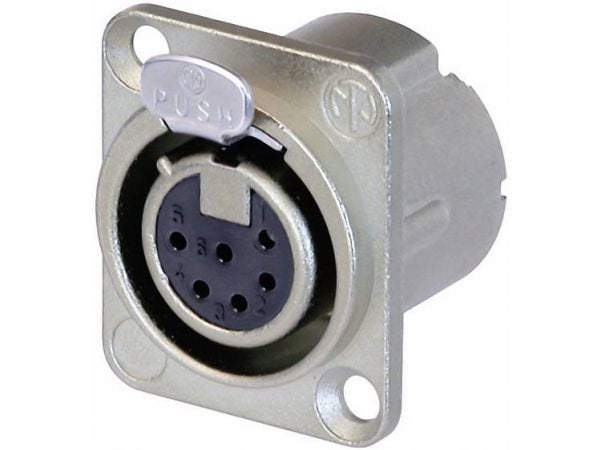 Neutrik NC6FD-LX, XLR, Sølv, Polyamid, Stål, Sølv/nikkel, IP40, 50 V