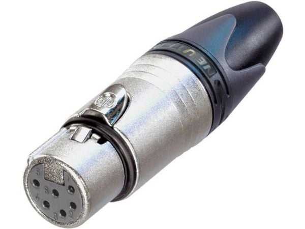 Neutrik NC6FXX, XLR, Svart, Sølv, Polyurethan, IP40, 50 V, 7,5 A