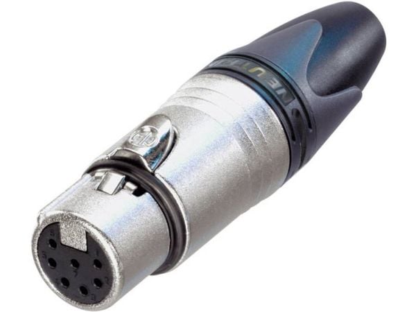 Neutrik NC7FXX, XLR, Aluminium, Sort, Sølv/nikkel, IP40, 1 mm², 1500 V