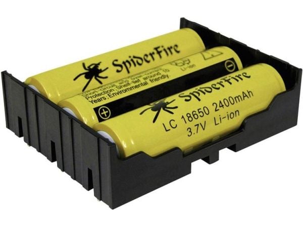 MPD BK-18650-PC6 batteriholder 3x 18650 gjennomstikkmontering THT (L x B x H) 77,7 x 59,69 x 21,54 mm