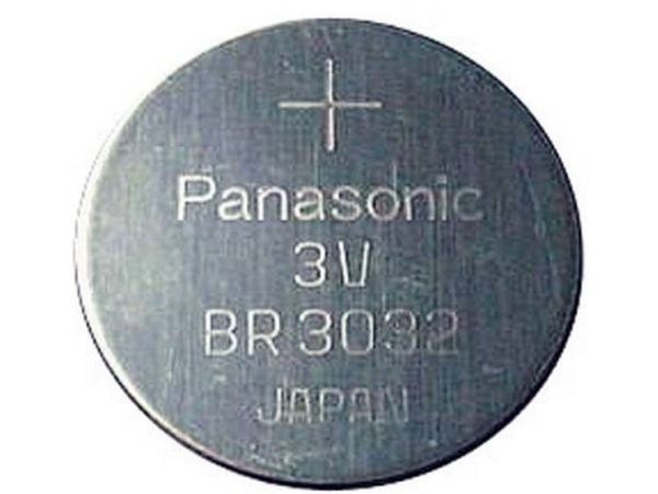 Panasonic BR3032, Engangsbatteri, Lithium, 3 V, 500 mAh, Rustfritt stål, 5,5 g