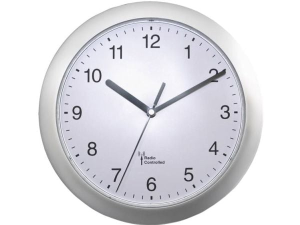EUROTIME 56787 radioveggur 25 cm x 38 mm sølv