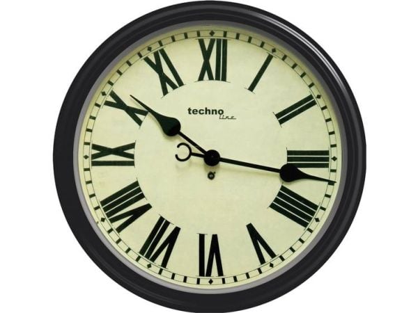 Techno Line WT 7050 kvarts väggur 50 cm x 13 cm svart