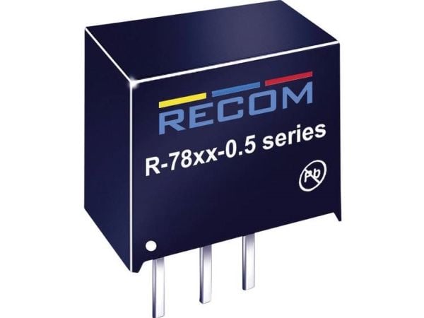 RECOM R-789.0-0.5 DC/DC-muunnin, piirilevy 9 V/DC 0,5 A 4,5 W Lähtöjen määrä: 1 x