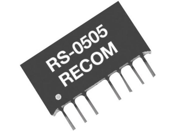 RECOM RS-243.3S DC/DC-muunnin, piirilevy 24 V/DC 3,3 V/DC 600 mA 2 W Lähtöjen määrä: 1 x