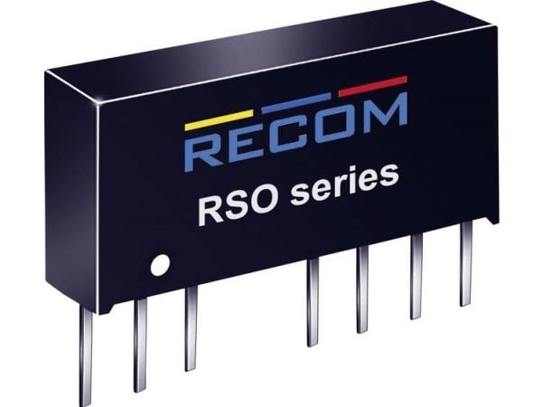 RECOM RSO-2415DZ/H3 DC/DC-muunnin, tulostus 24 V/DC 15 V/DC, -15 V/DC 33 mA 1 W Lähtöjen määrä: 2 x