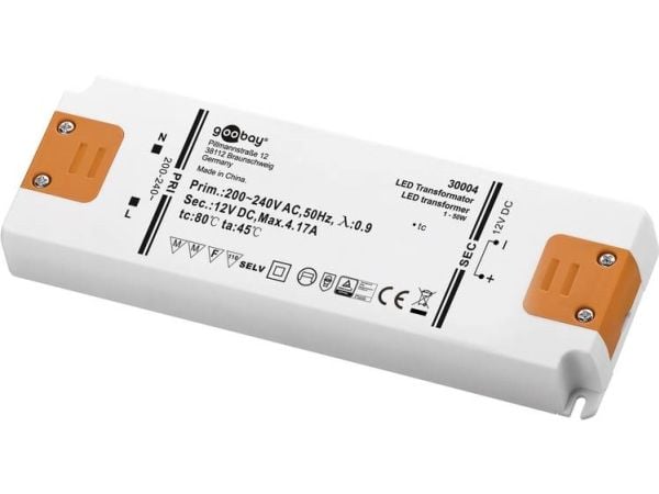 LED-transformator 12 V (DC)/50 W