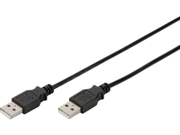 ASSMANN - USB-kabel - USB (hann) til USB (hann) - USB 2.0 - 1.8 m - formstøpt - svart