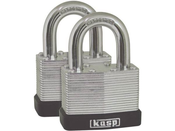 Kasp K13040D2 hengelås 40 mm identiske sølv nøkkellåser