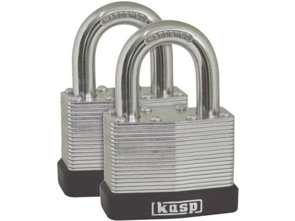 Kasp K13050D2 hengelås 50 mm identiske sølv nøkkelås