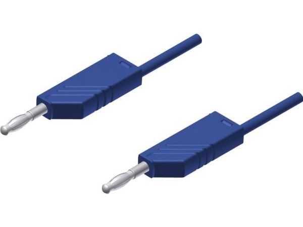 Hirschmann MLN 25/2,5, Testausjohdin, Sininen, PVC-muovi, Polyamidi, CAT I, -15 - 70 °C, 250 mm