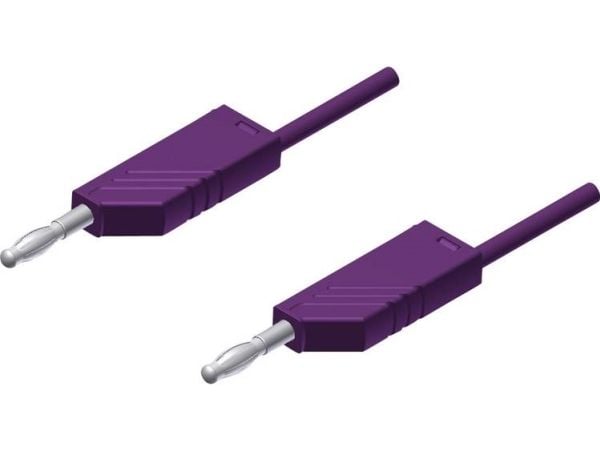 Hirschmann 934059109, Testkabel, Violett, mässing, Bananproppar, 250 mm