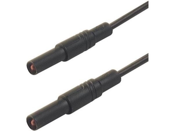 Hirschmann MLS GG 50/2,5, Testausjohdin, Musta, PVC-muovi, Polyamidi, CAT III, -15 - 70 °C, 500 mm