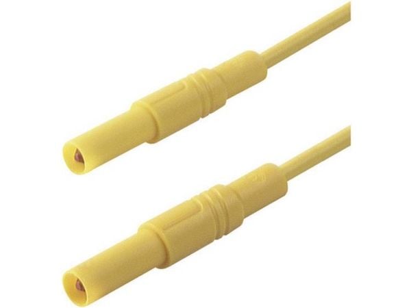 SKS Hirschmann MLS GG 100/1 ge Säkerhetsprovledning [Lamellanslutning 4 mm - Lamellanslutning 4 mm] 1,00 m Gul 1 st