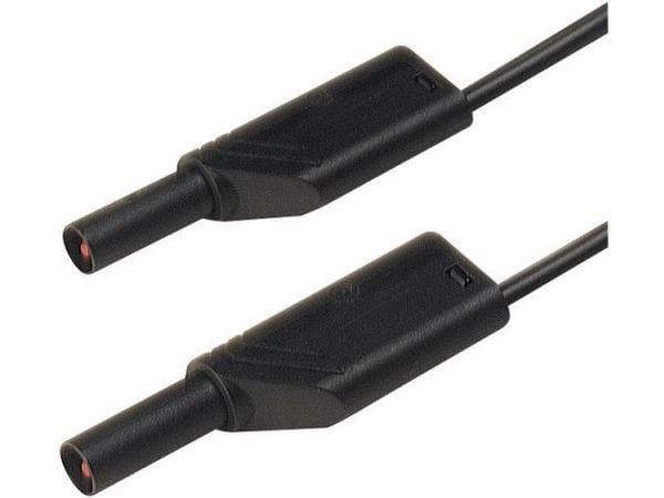 SKS Hirschmann MLS WS 100/2,5 sw Säkerhetsprovledning [Lamellanslutning 4 mm - Lamellanslutning 4 mm] 1,00 m Svart 1 st