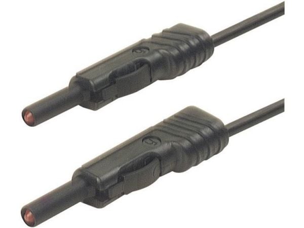 Hirschmann 973646100, Testsond, Svart, Polyvinylklorid (PVC), 1 mm ², -15 - 70 ° C, 30 V