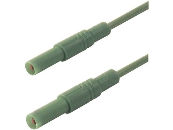 SKS Hirschmann MLS SIL GG 200/1 Säkerhetsprovledning [Lamellanslutning 4 mm - Lamellanslutning 4 mm] 2,00 m Grön 1 st
