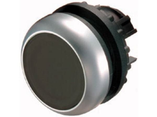 Eaton M22-D-S, Knap, Sort, Krom, Plast, IP66, IP67, IP69, 29,7 mm, 29 mm, 29 mm