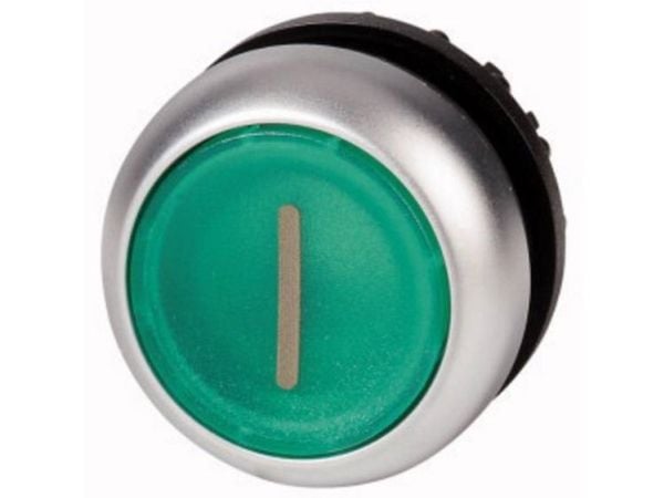 Eaton M22-DL-G-X1, Painikekytkin, Musta, Vihreä, Metallinen, IP66, IP67, IP69, 29,7 mm, 29,7 mm, -25 - 70 °C