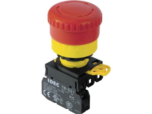 Idec YW1B-V4E01R Nødstopknap 240 V/AC 6 A 1 x brydekontakt 1 stk