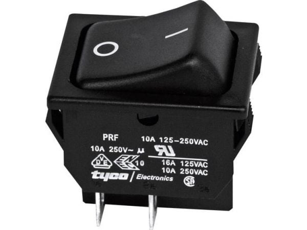 TE Connectivity vipkontakt 1634201-2 250 V AC 10 A 2 x av/på klick 1 st TE Connectivity vipkontakt 1634201-2 250 V AC 10 A 2 x av/på klick 1 st