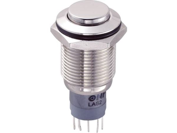TRU COMPONENTS LAS2GQH-11/N/P Kiinteä painike 250 V/AC 3 A 1 x On/(On) Kosketus 1 kpl