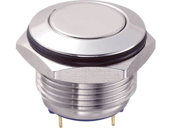 TRU COMPONENTS GQ16F-10/J/S Kiinteä painike 48 V/DC 2 A 1 x Pois päältä/(Päälle) Kosketus IP65 1 kpl