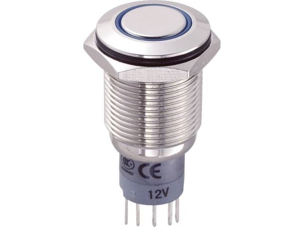 TRU COMPONENTS LAS2GQF-11E/B/12V/N/P Kiinteä painike 250 V/AC 3 A 1 x On/(On) Kosketus Sininen IP67 1 kpl 1 kpl TRU COMPONENTS LAS2GQF-11E/B/12V/N/P Kiinteä painike 250 V/AC 3 A 1 x On/(On) Kosketus Sininen IP67 1 kpl 1 kpl