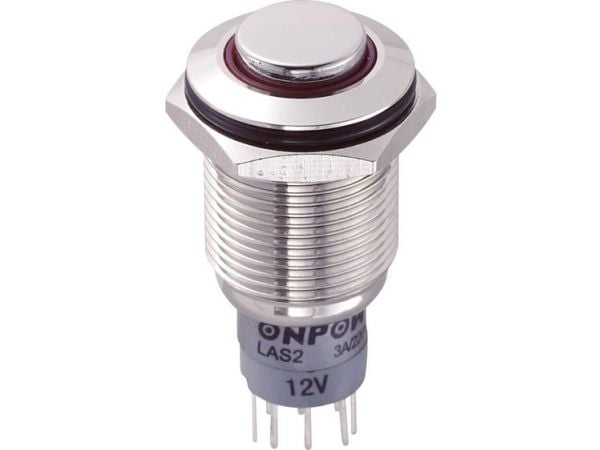 TRU COMPONENTS LAS2GQH-22E/R/12V/N/P Kiinteä painike 250 V/AC 3 A 2 x On/(On) Kosketus 1 kpl TRU COMPONENTS LAS2GQH-22E/R/12V/N/P Kiinteä painike 250 V/AC 3 A 2 x On/(On) Kosketus 1 kpl