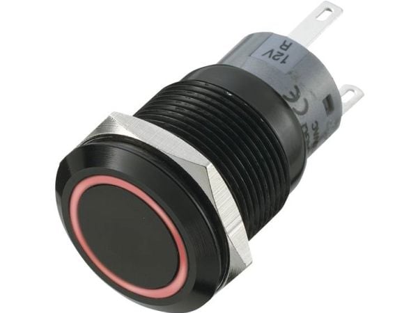 TRU COMPONENTS 702197 LAS1-AGQ-11E/W Ilkivallankestävä painonappi 250 V/AC 5 A 1 x Pois päältä/(Päälle) Painonappi valkoinen (Ø x L) 22 mm x 37 mm ...