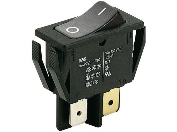 Marquardt 1552.3602 Keinukytkin 1552.3602 250 V/AC 16 A 2 x Off/On IP40 Napsautus 1 kpl