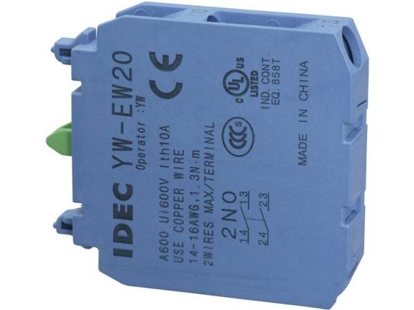 Idec YW-EW20 Kosketuselementti 2 x sluttekontakt Avainpää 240 V/AC 1 stk