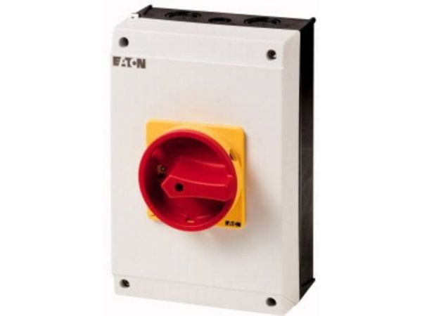 Eaton T5B-4-15682/I4/SVB, Vipukytkin, 6P, Punainen, Valkoinen, Keltainen, IP65, 160 mm, 204 mm