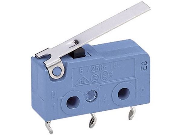 Marquardt 1050.7202 Mikrokontakti 1050.7202 250 V/AC 5 A 1 x On/(On) painikkeen pää 1 kpl