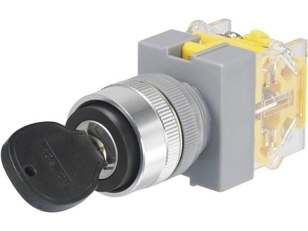 TRU COMPONENTS 704509 Y090-A-20Y/31 Avainkytkin 250 V/AC 5 A 1 x On/Off/On 2 x 45° IP40 1 kpl 1 kpl