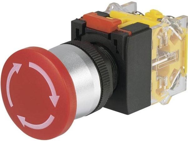TRU COMPONENTS LAS0-A3Y-11TS Nødstopknap 250 V/AC 5 A 1 x brydekontakt, 1 x sluttekontakt IP40 1 stk 1 stk