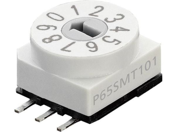 PTR Hartmann P65SMT 101 kodesvitsj/ kodningskontakt BCD 0-9 bryterposisjoner 10 1 stk