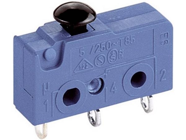 Marquardt 1050.0202 Mikrokontakti 1050.0202 250 V/AC 5 A 1 x On/(On) painikkeen pää 1 kpl