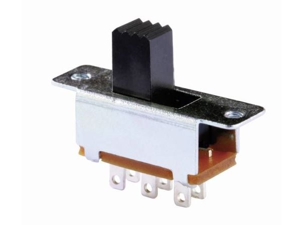 Knitter-Switch MFS 201N SW skjutkontakt, 30 V/DC 0.35 A, 2 x On/On, 1 st